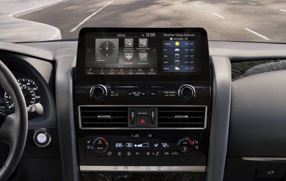 2023 Nissan Armada touchscreen and front console | Coughlin Nissan of Heath in Heath OH