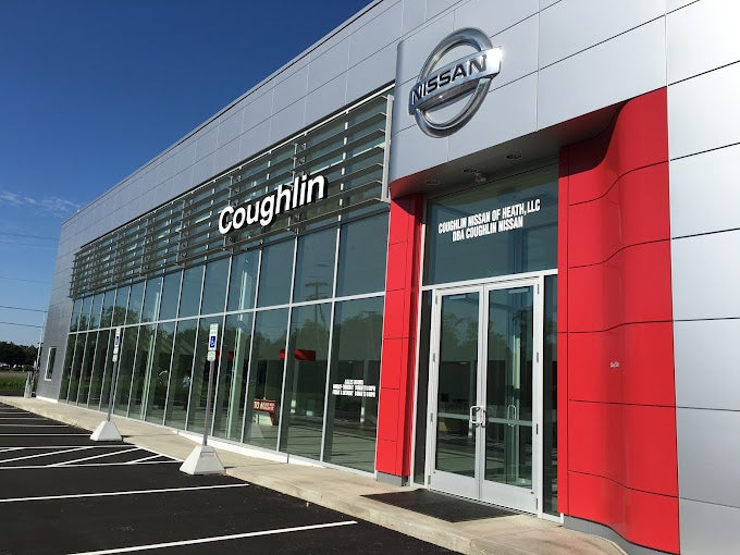 Front of Coughlin Nissan of Heath Dealership