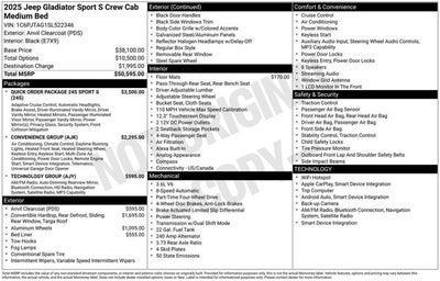 2025 Jeep Gladiator Sport S