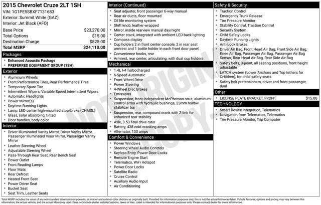 2015 Chevrolet Cruze LT