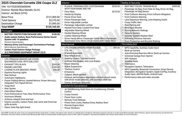 2025 Chevrolet Corvette 2LZ