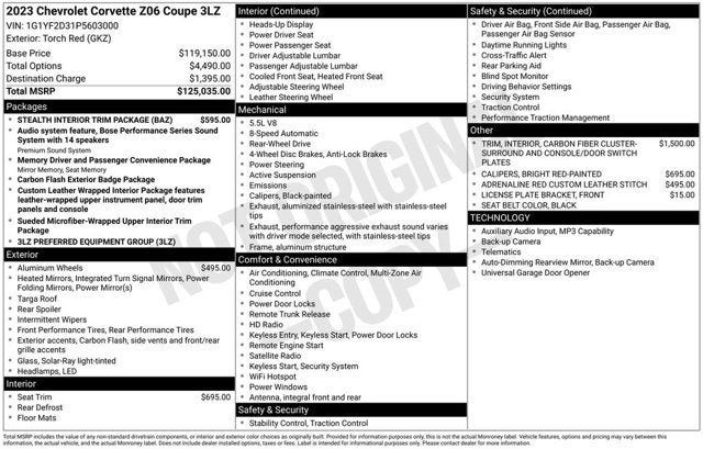 2023 Chevrolet Corvette 3LZ