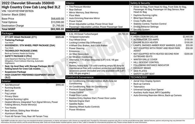 2022 Chevrolet Silverado 3500HD High Country