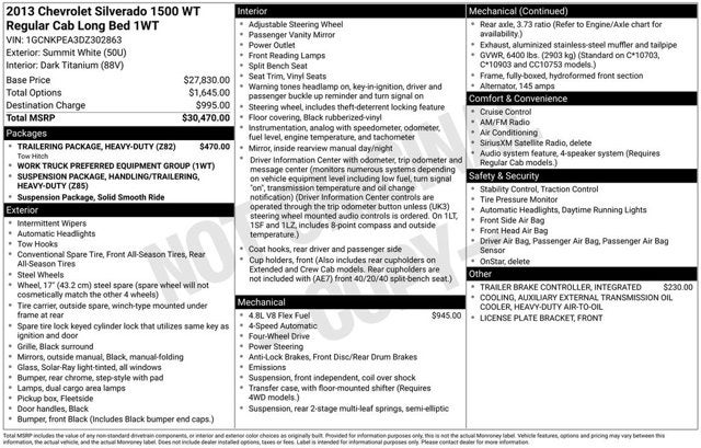 2013 Chevrolet Silverado 1500 Work Truck