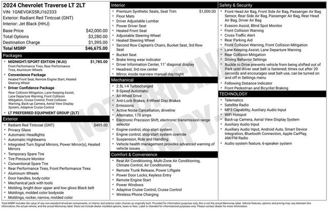 2024 Chevrolet Traverse AWD LT