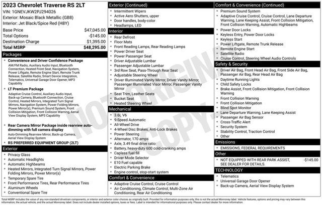 2023 Chevrolet Traverse RS