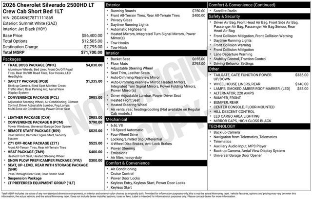 2026 Chevrolet Silverado 2500HD LT