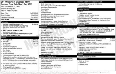 2019 Chevrolet Silverado 1500 4WD Crew Cab 147" Custom