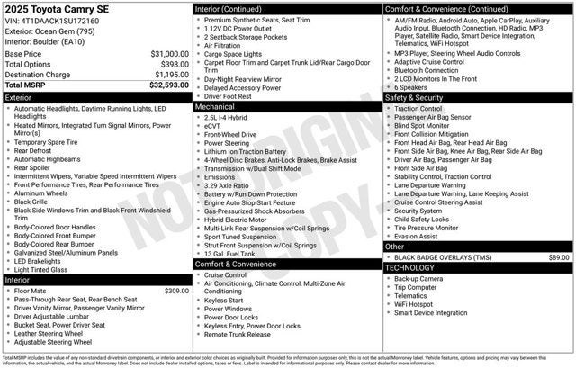 2025 Toyota Camry SE