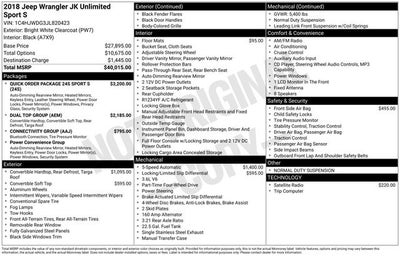 2018 Jeep Wrangler JK Unlimited Sport S