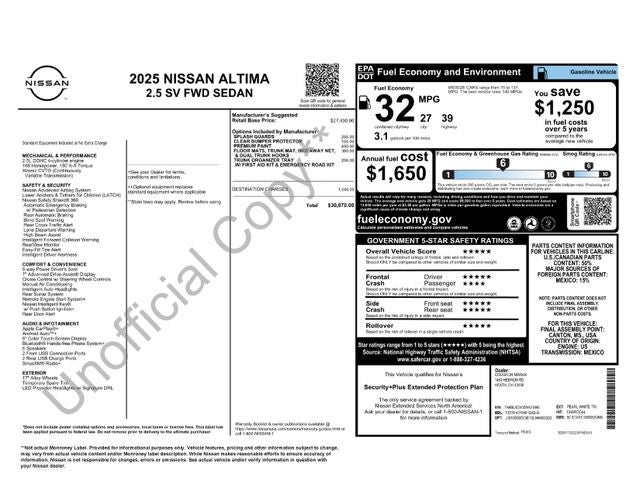 2025 Nissan Altima SV