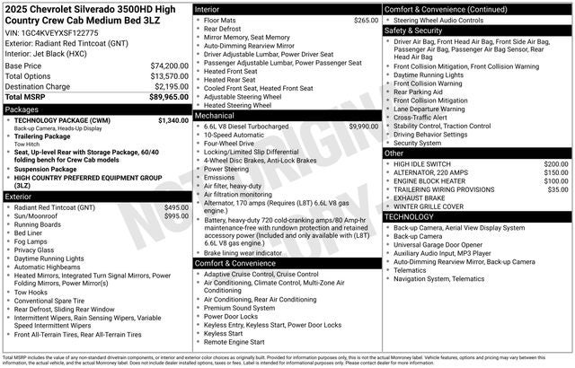 2025 Chevrolet Silverado 3500HD High Country