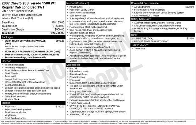 2007 Chevrolet Silverado 1500 Work Truck