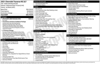 2021 Chevrolet Traverse RS