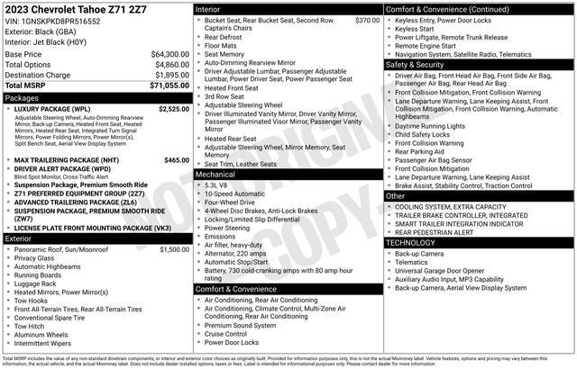 2023 Chevrolet Tahoe Z71