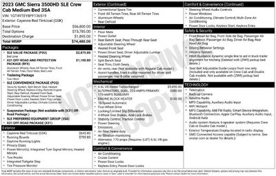 2023 GMC Sierra 3500HD SLE