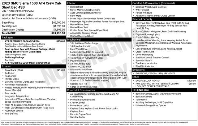 2023 GMC Sierra 1500 AT4