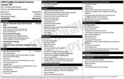 2020 Cadillac Escalade Premium Luxury