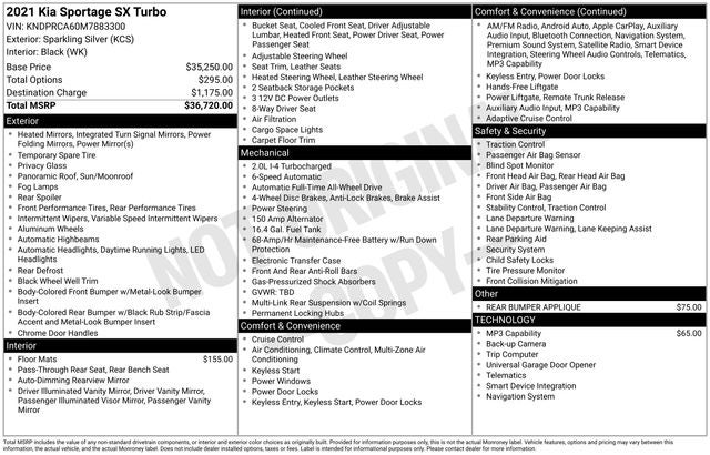 2021 Kia Sportage SX