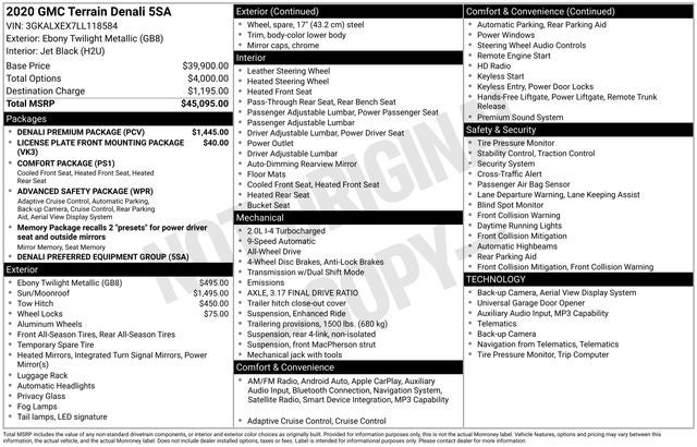 2020 GMC Terrain Denali