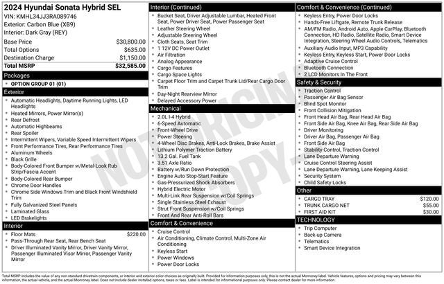 2024 Hyundai Sonata Hybrid SEL