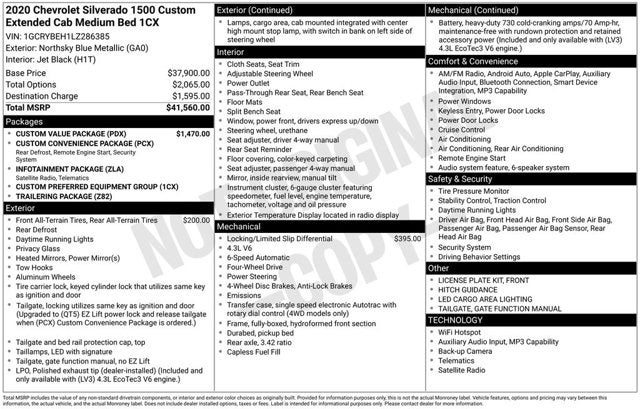 2020 Chevrolet Silverado 1500 4WD Double Cab 147" Custom