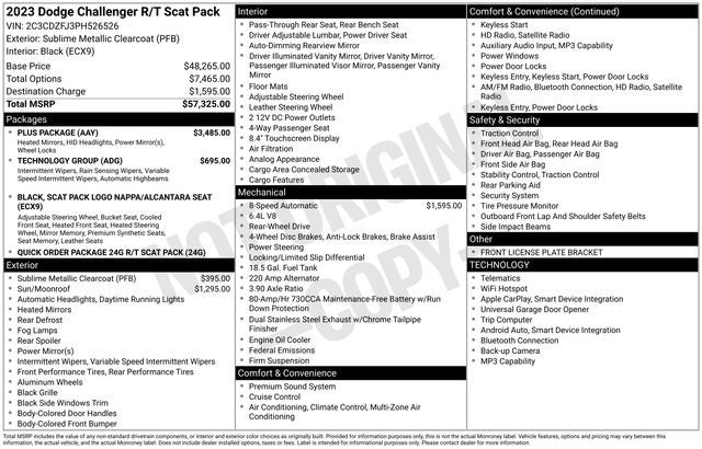 2023 Dodge Challenger R/T Scat Pack
