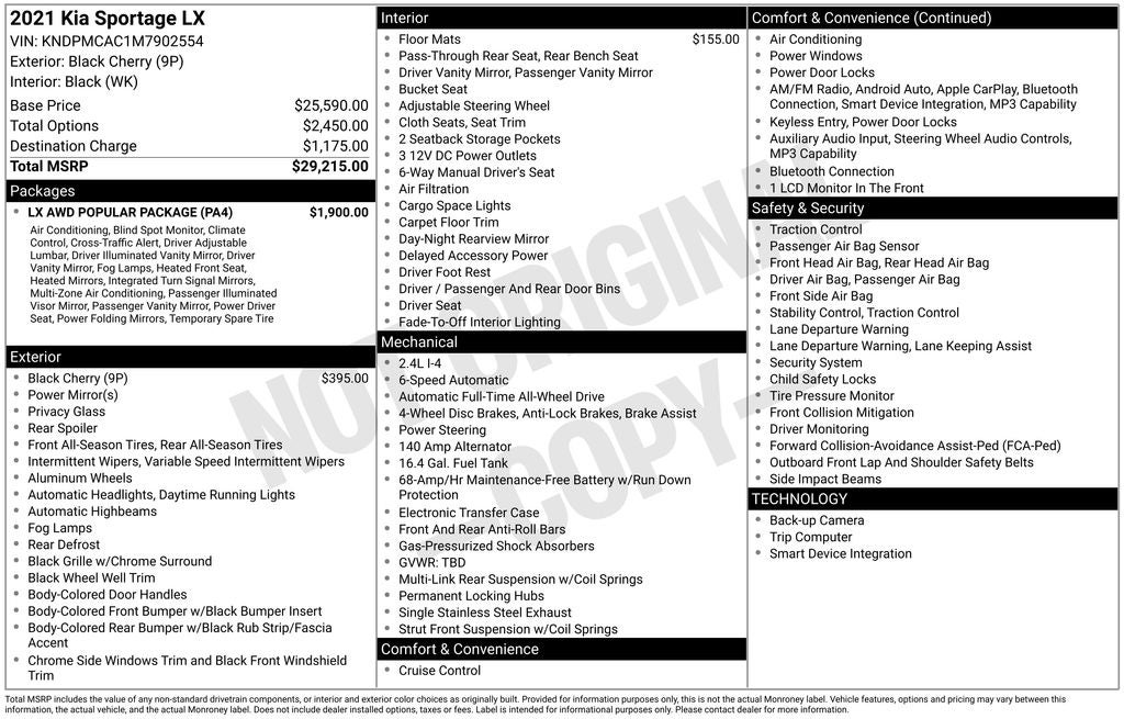 2021 Kia Sportage LX