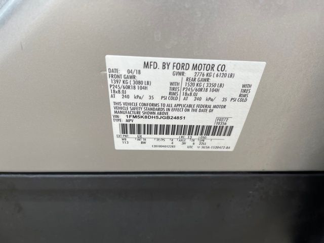 2018 Ford Explorer XLT