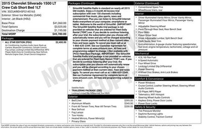 2015 Chevrolet Silverado 1500 LT LT1