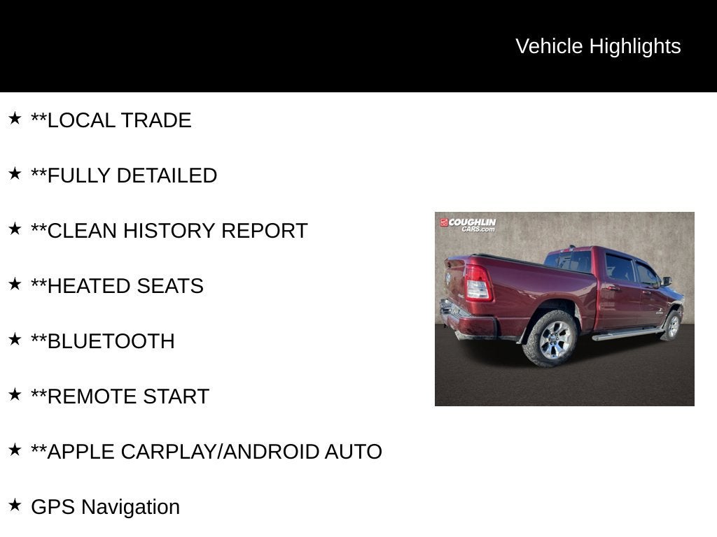 2019 RAM 1500 Big Horn/Lone Star