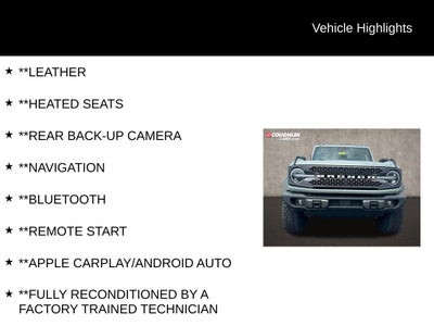 2023 Ford Bronco Badlands SASQUATCH