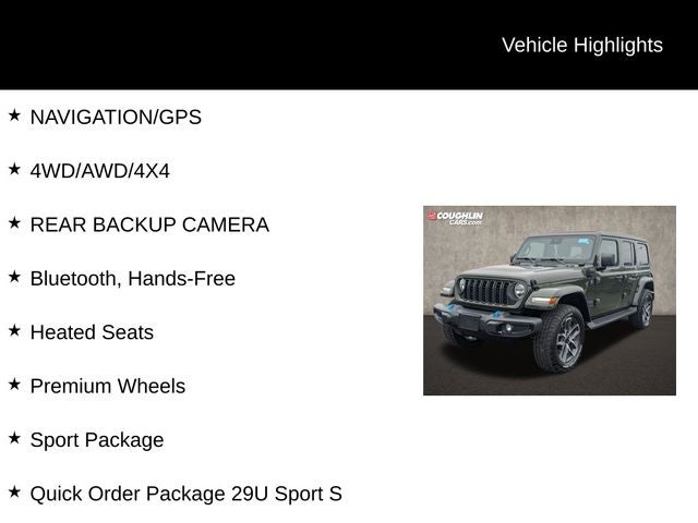2024 Jeep Wrangler Sport S 4xe