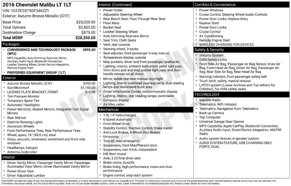 2016 Chevrolet Malibu LT