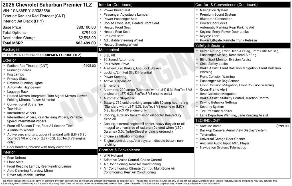 2025 Chevrolet Suburban Premier