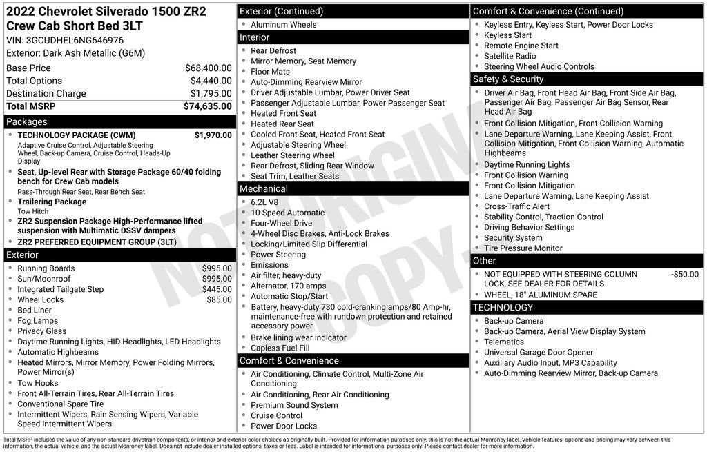 2022 Chevrolet Silverado 1500 ZR2