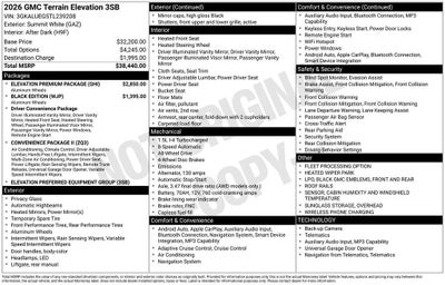 2026 GMC Terrain Elevation