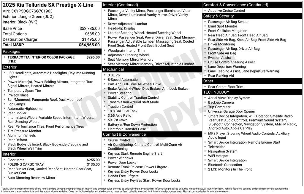 2025 Kia Telluride SX-Prestige X-Line