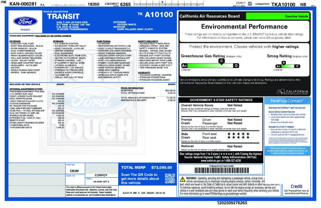 2026 Ford Transit Passenger Wagon XL