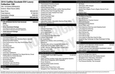 2016 Cadillac Escalade ESV Luxury Collection
