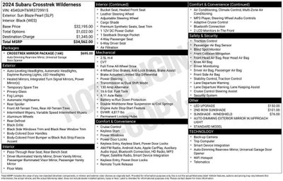 2024 Subaru Crosstrek Wilderness