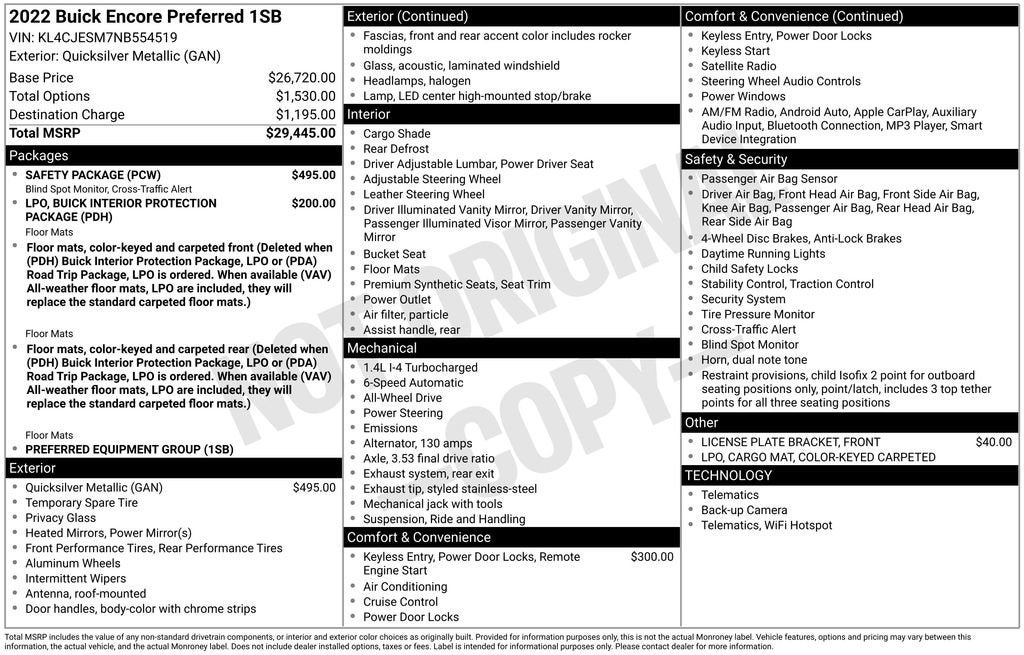 2022 Buick Encore Preferred