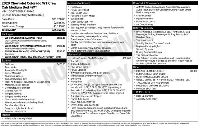2020 Chevrolet Colorado WT