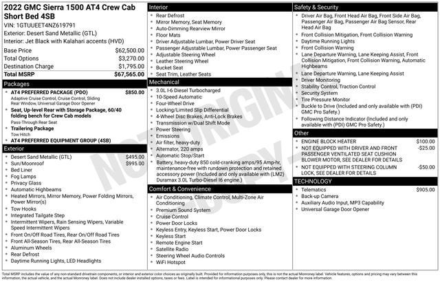 2022 GMC Sierra 1500 AT4
