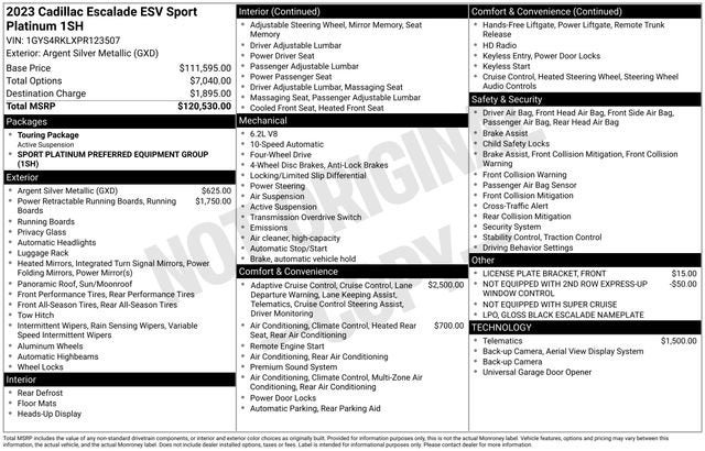2023 Cadillac Escalade ESV Sport Platinum