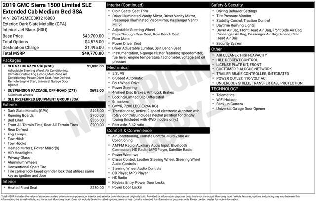 2019 GMC Sierra 1500 Limited SLE