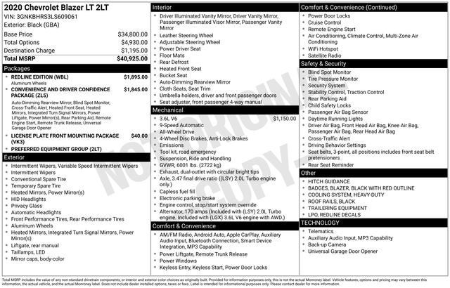 2020 Chevrolet Blazer 2LT