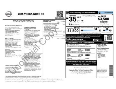 2015 Nissan Versa Note SR